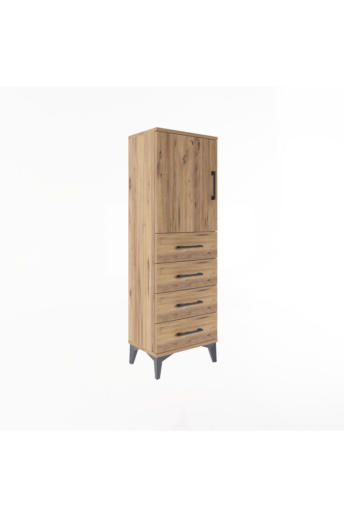 Arges Dolap 2 Raflı 4 Çekmeceli Tek Kapaklı 44x30x134 - S16M058V9A
