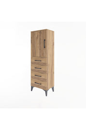 Arges Dolap 2 Raflı 4 Çekmeceli Tek Kapaklı 44x30x134 - S16M058V9A