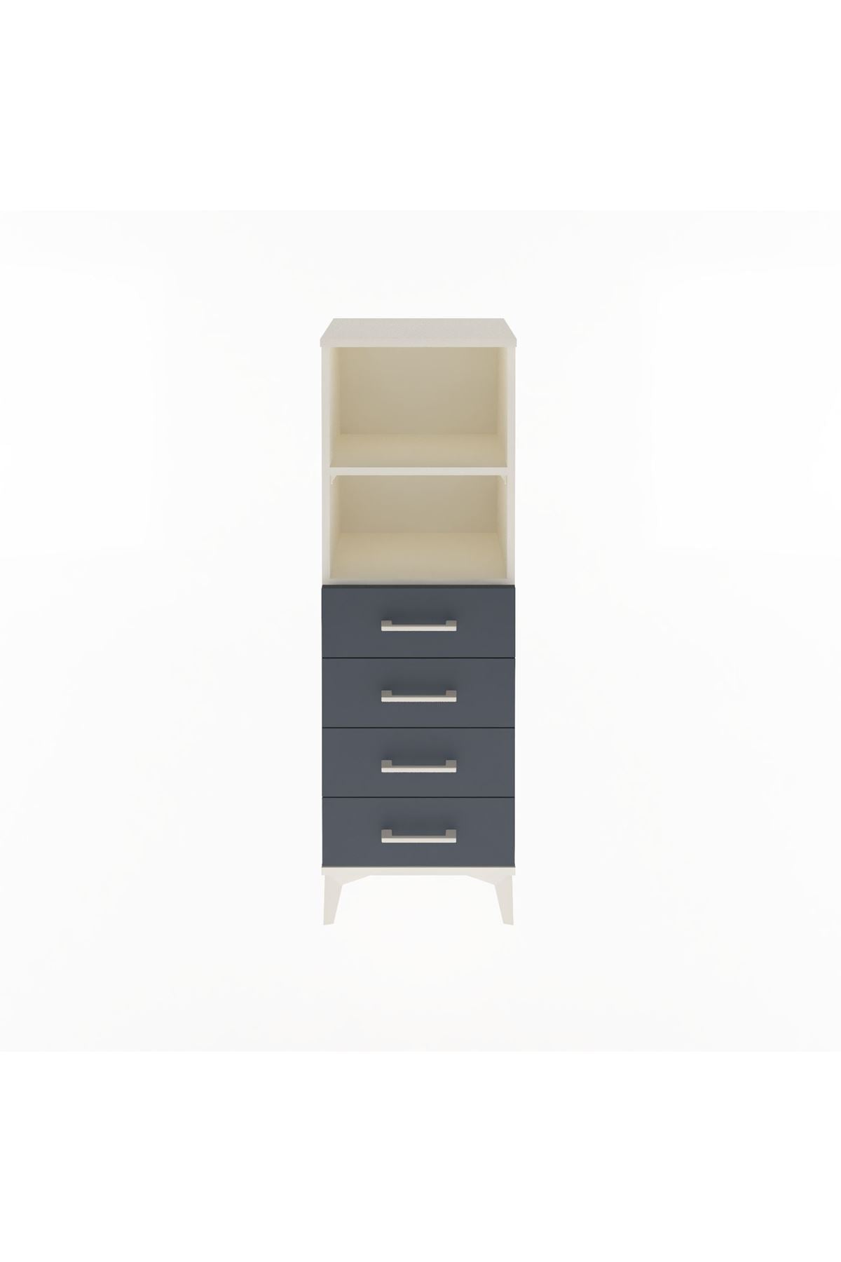 Arges Dolap 2 Raflı 4 Çekmeceli 44x30x134 - S16M059V2A