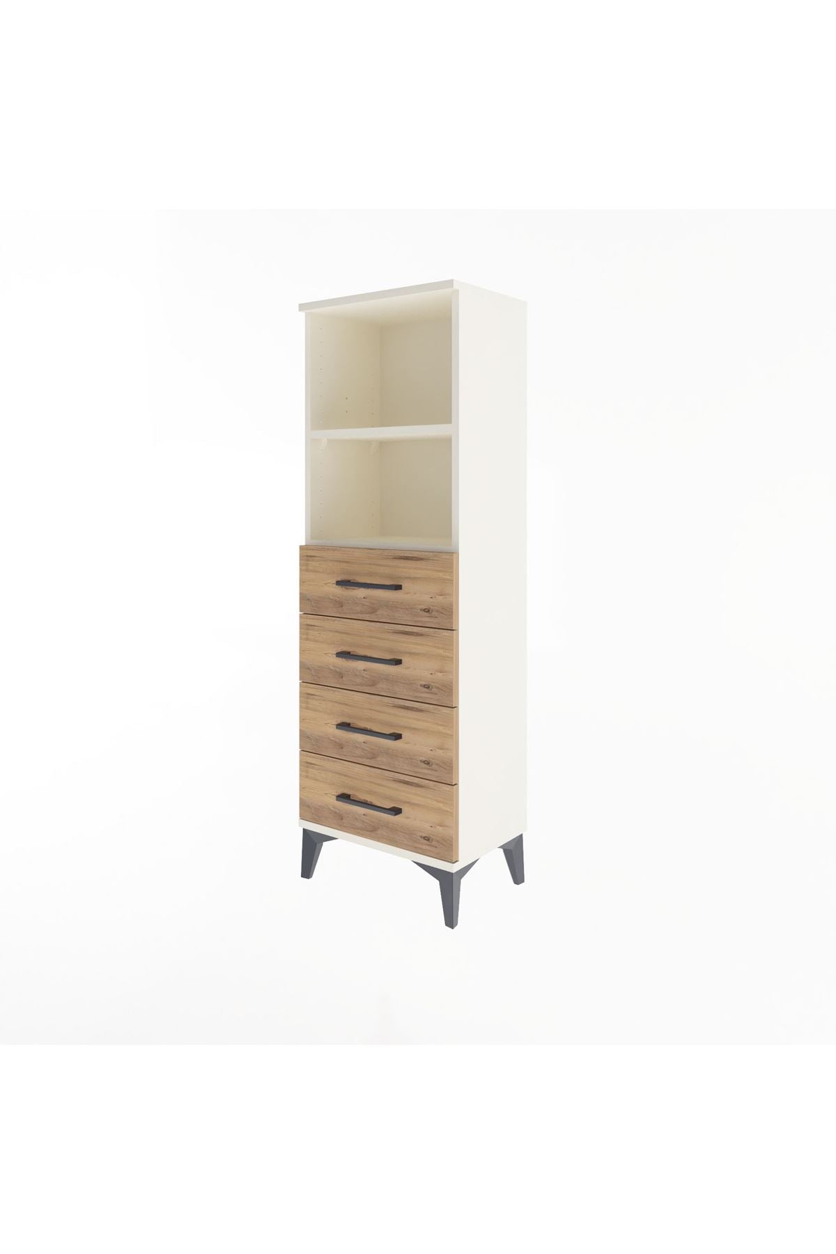 Arges Dolap 2 Raflı 4 Çekmeceli 44x30x134 - S16M059V3A