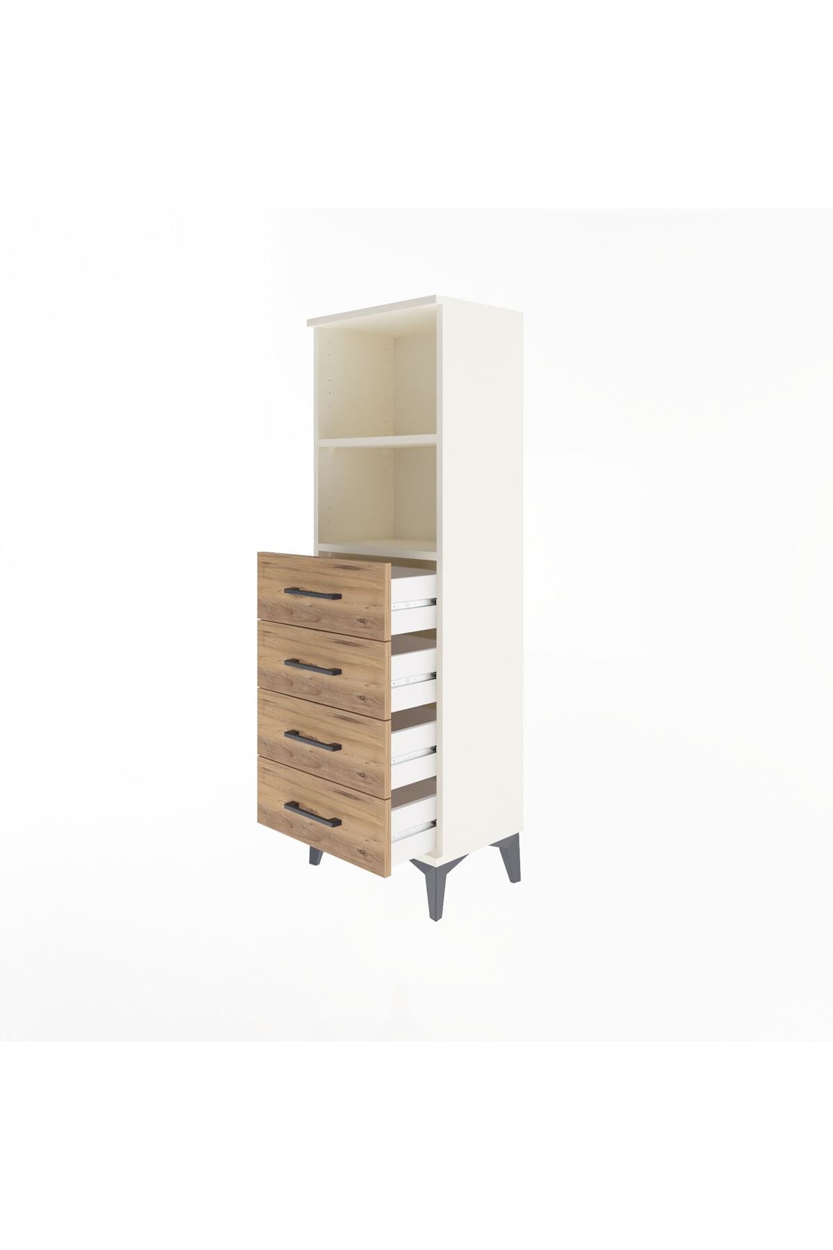 Arges Dolap 2 Raflı 4 Çekmeceli 44x30x134 - S16M059V3A