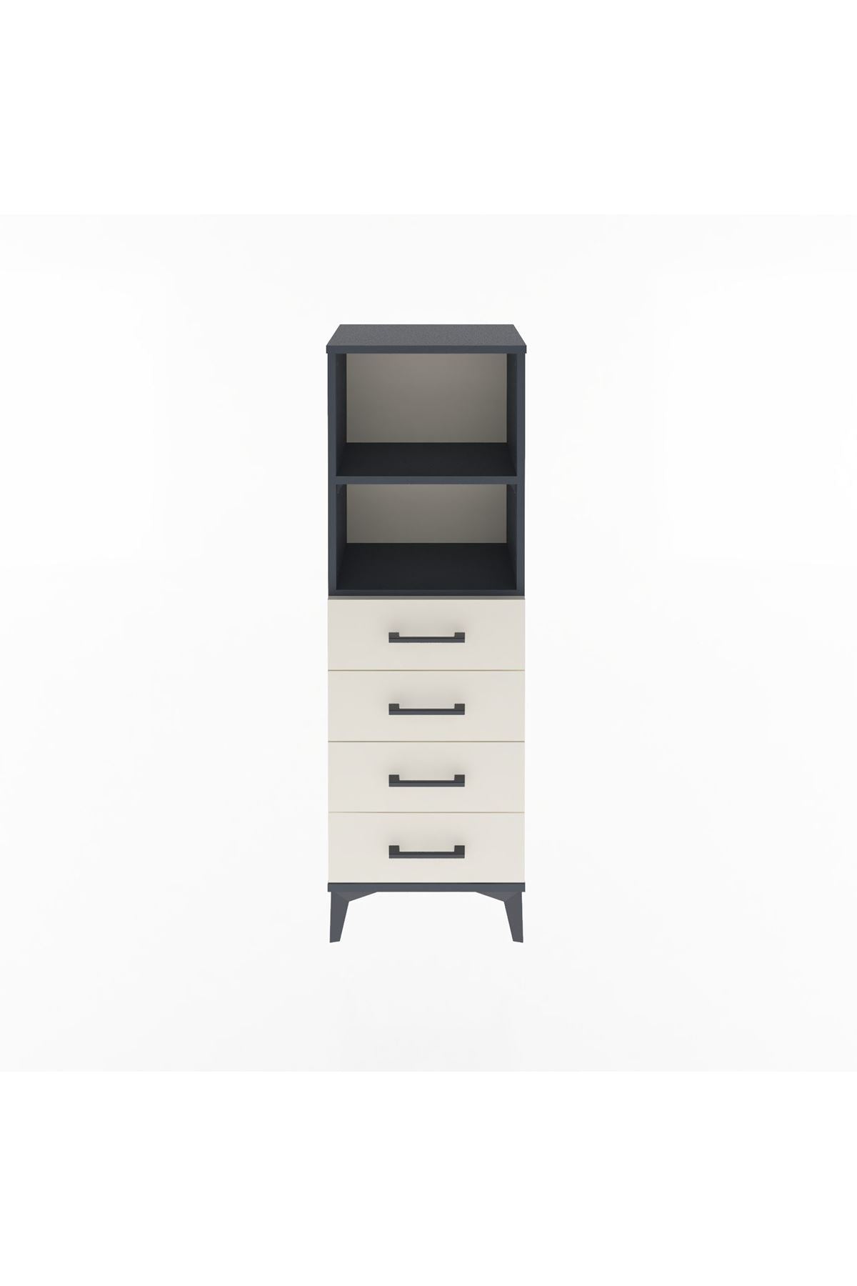 Arges Dolap 2 Raflı 4 Çekmeceli 44x30x134 - S16M059V4A