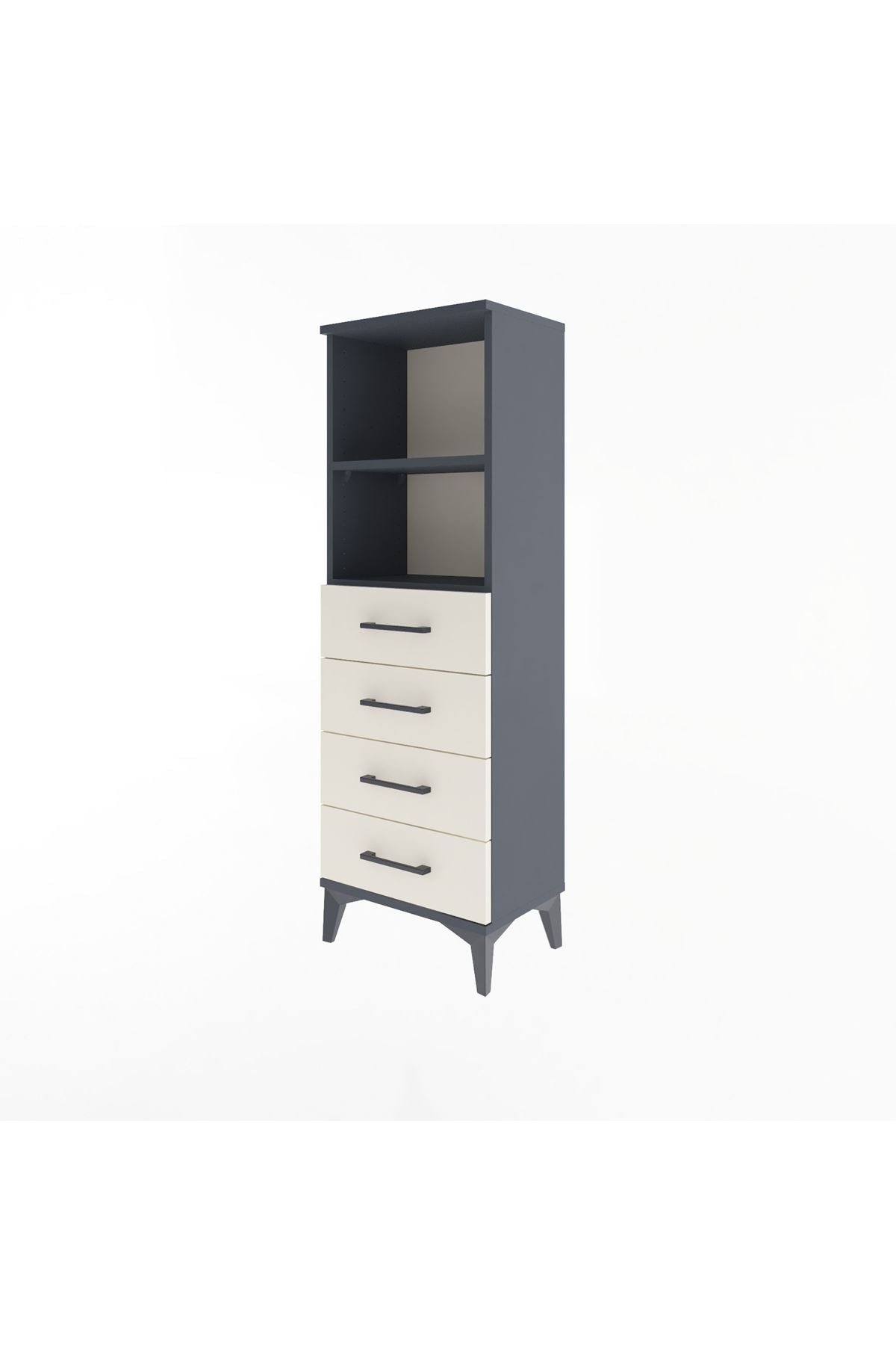 Arges Dolap 2 Raflı 4 Çekmeceli 44x30x134 - S16M059V4A