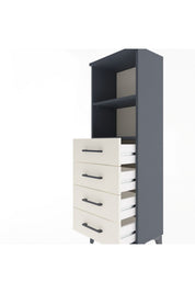 Arges Dolap 2 Raflı 4 Çekmeceli 44x30x134 - S16M059V4A