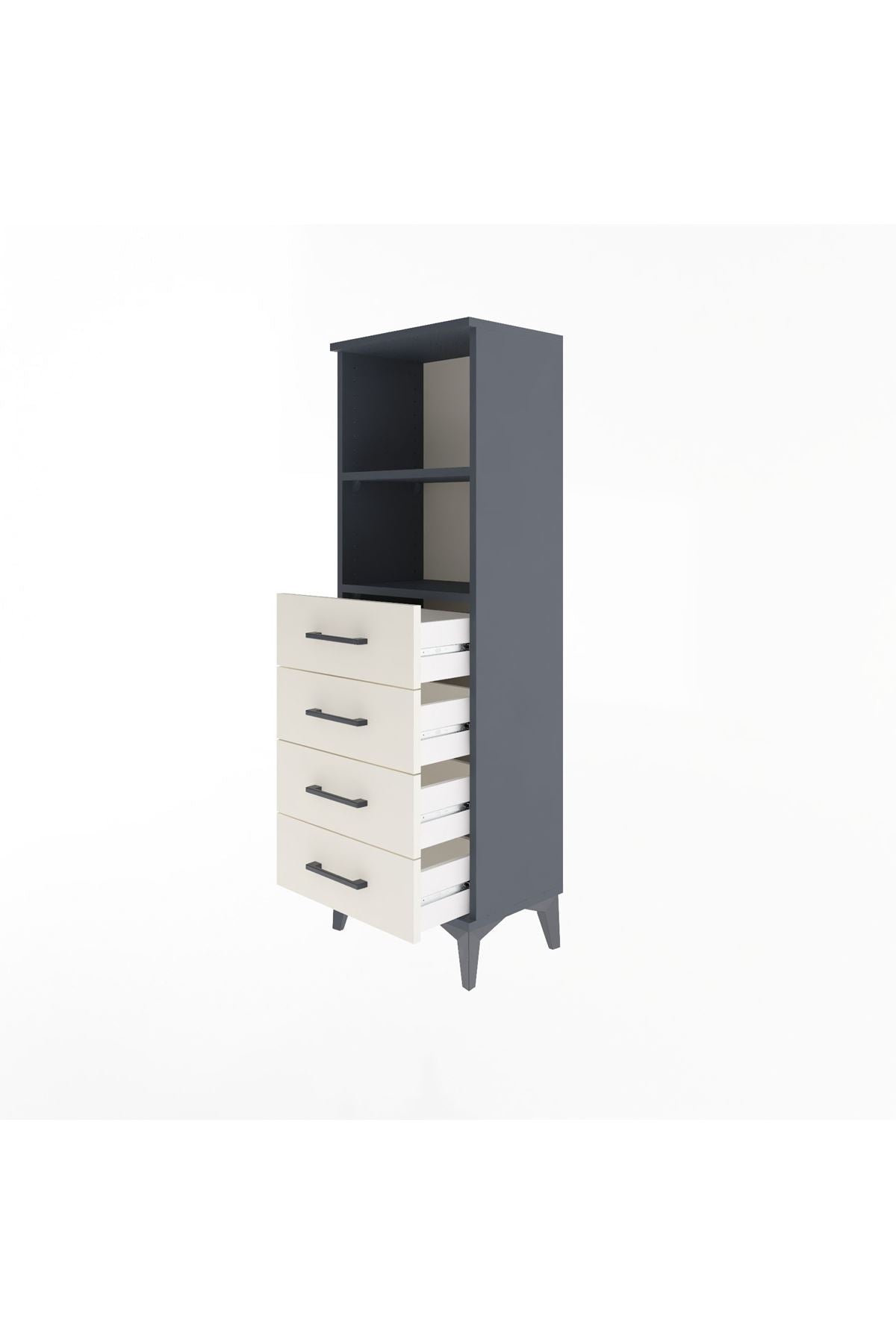 Arges Dolap 2 Raflı 4 Çekmeceli 44x30x134 - S16M059V4A