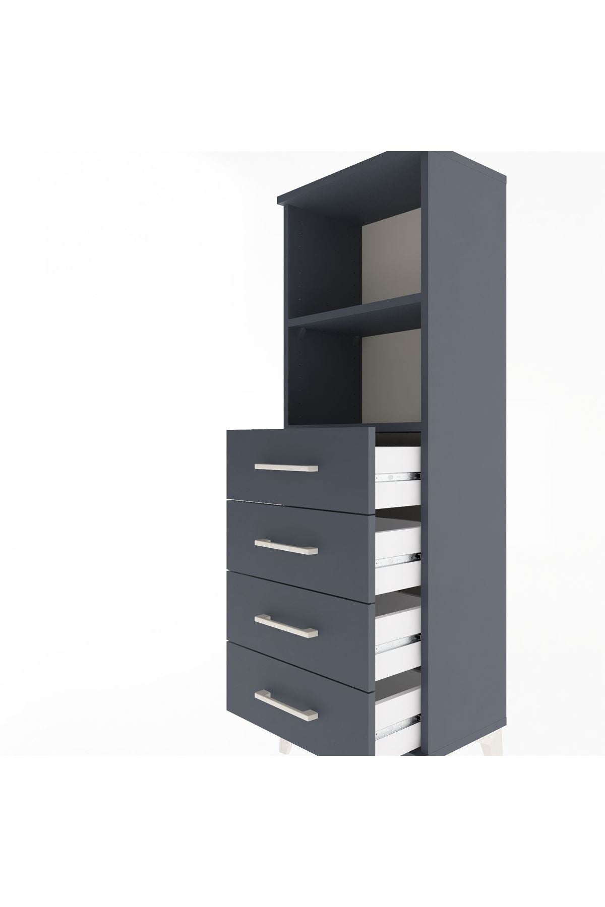 Arges Dolap 2 Raflı 4 Çekmeceli 44x30x134 - S16M059V5A