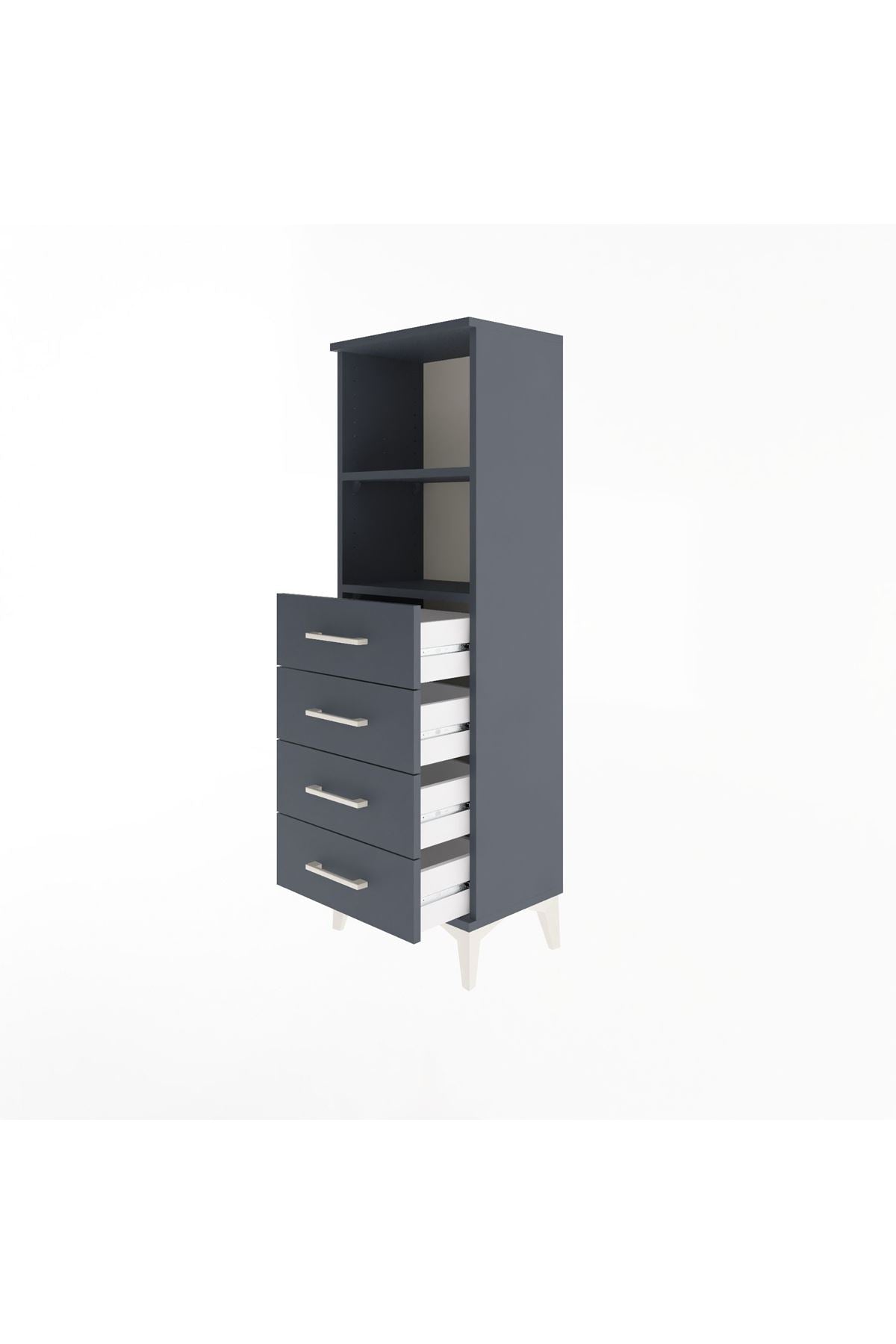 Arges Dolap 2 Raflı 4 Çekmeceli 44x30x134 - S16M059V5A
