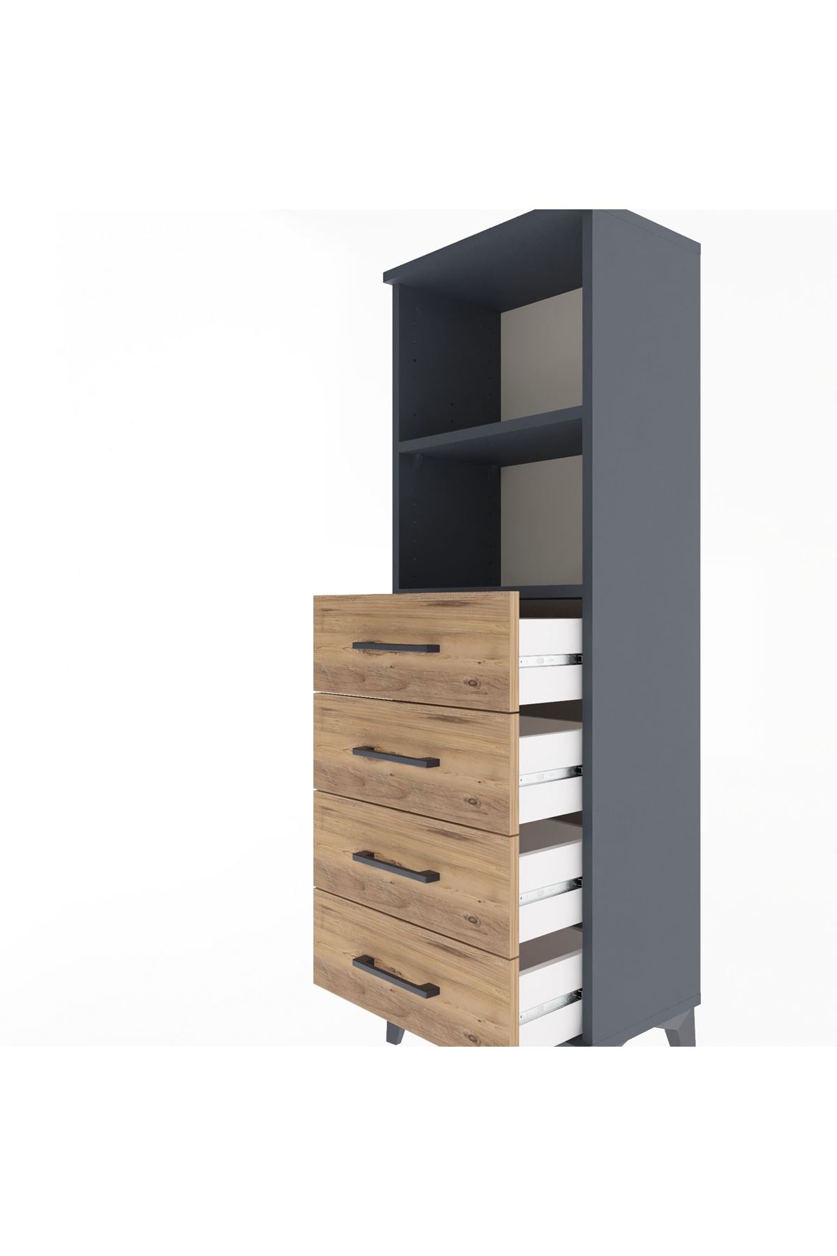 Arges Dolap 2 Raflı 4 Çekmeceli 44x30x134 - S16M059V6A