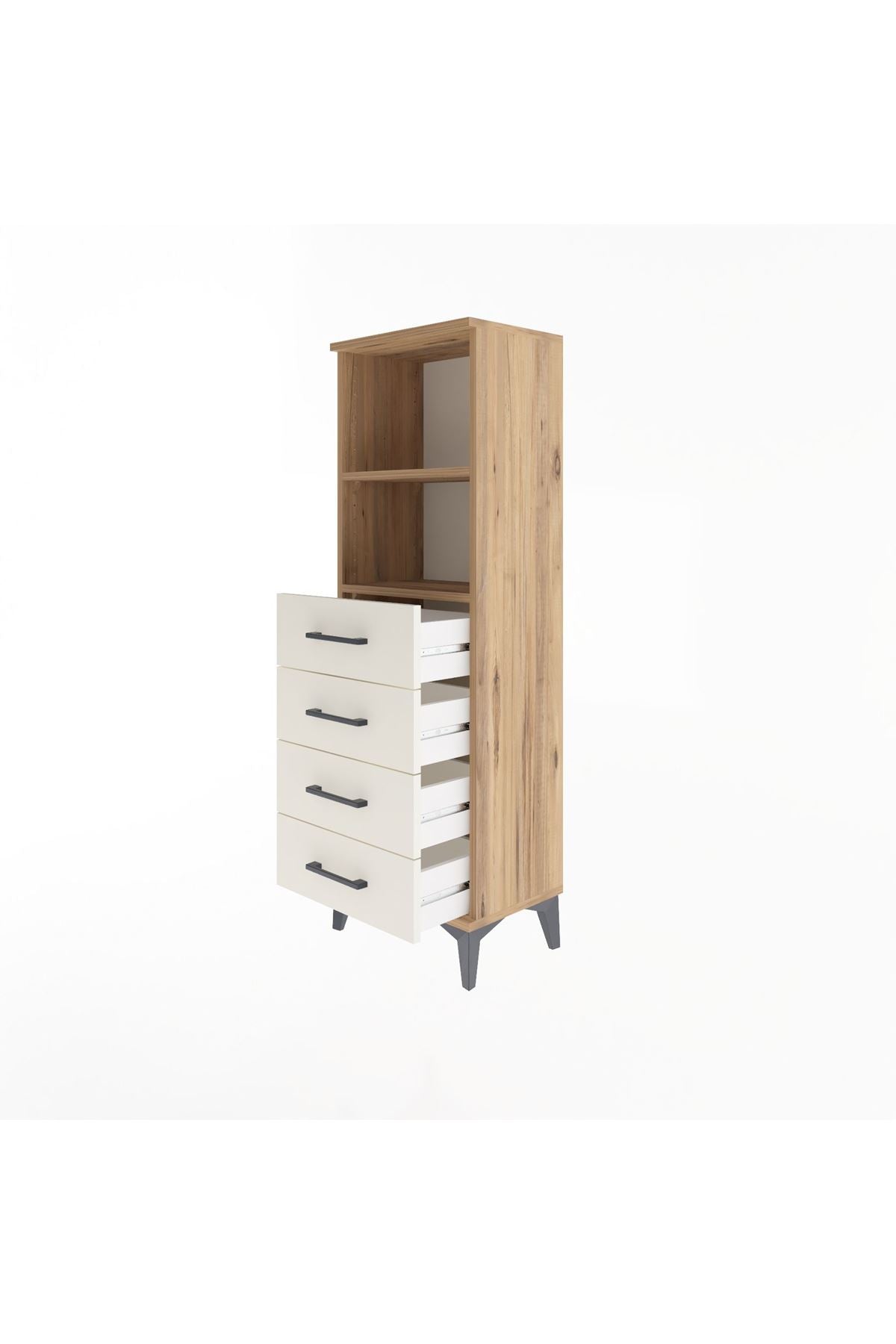 Arges Dolap 2 Raflı 4 Çekmeceli 44x30x134 - S16M059V7A