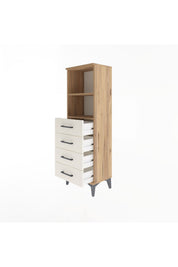 Arges Dolap 2 Raflı 4 Çekmeceli 44x30x134 - S16M059V7A