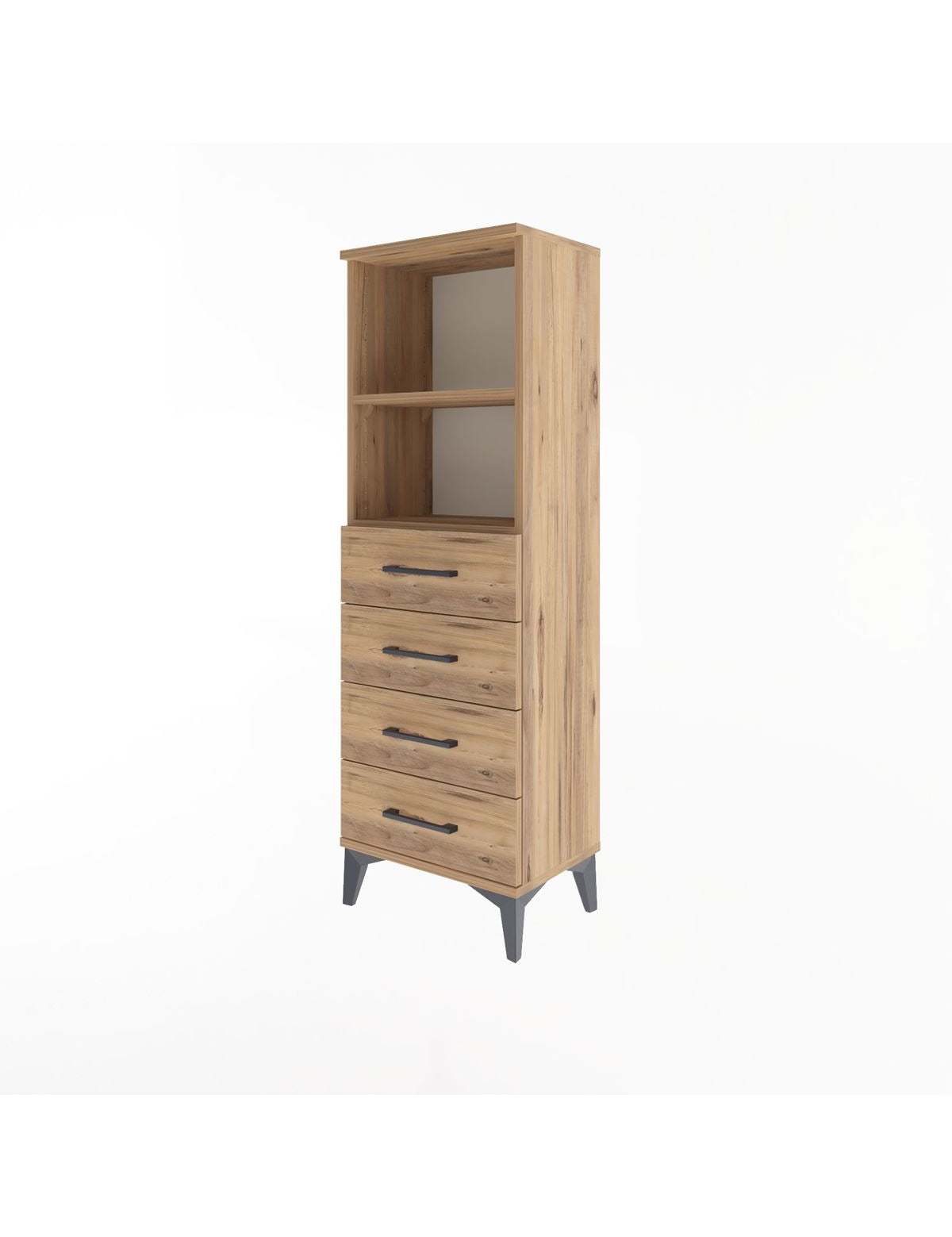 Arges Dolap 2 Raflı 4 Çekmeceli 44x30x134 - S16M059V9A