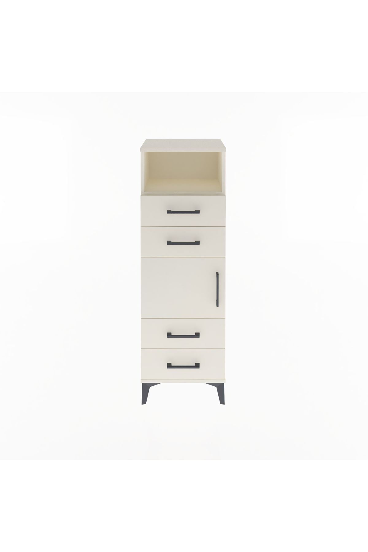 Arges Dolap 2 Raflı 4 Çekmeceli Tek Kapaklı 44x30x134 - S16M060V1A