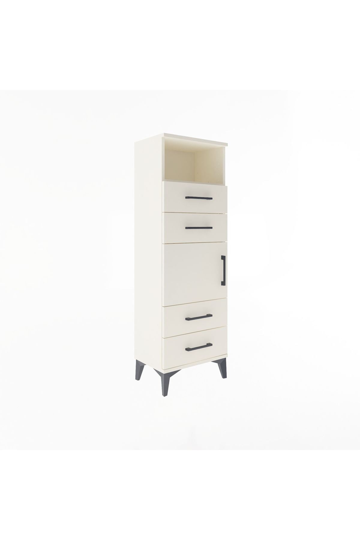 Arges Dolap 2 Raflı 4 Çekmeceli Tek Kapaklı 44x30x134 - S16M060V1A