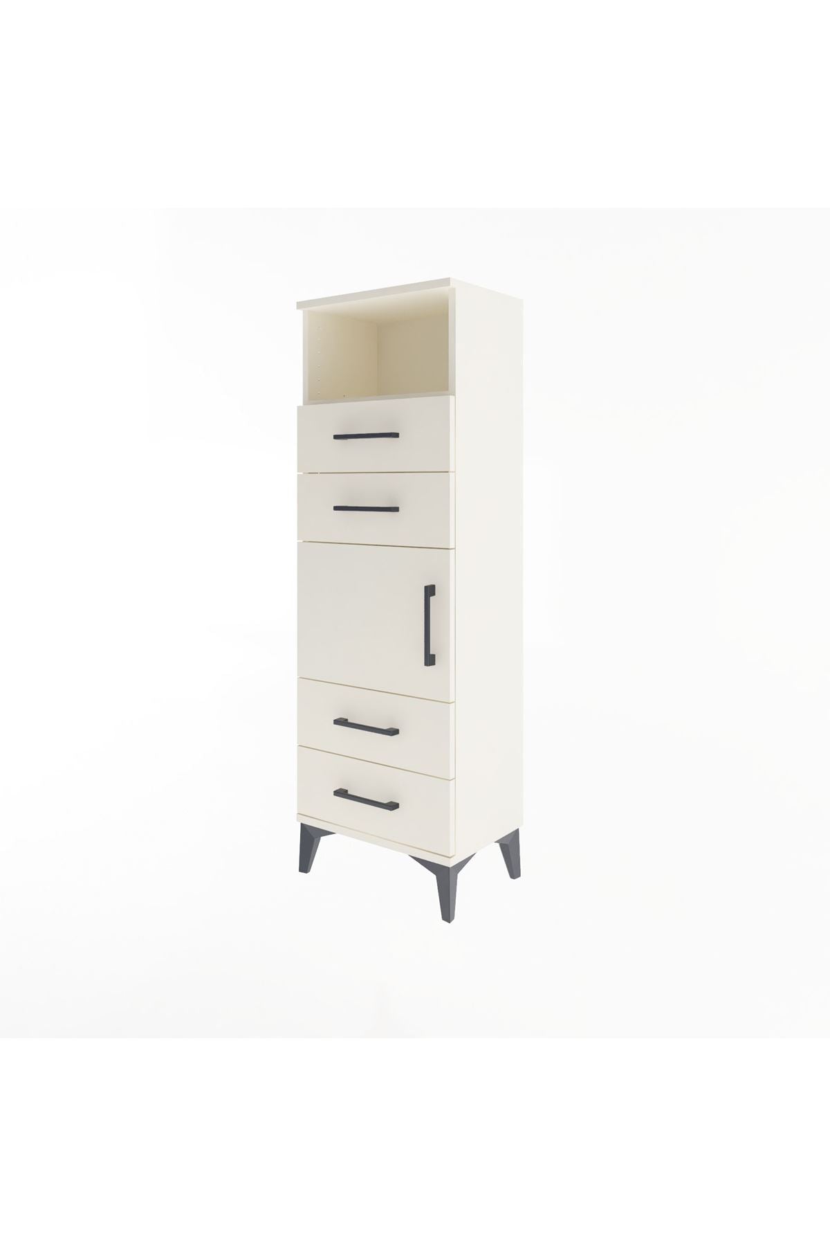 Arges Dolap 2 Raflı 4 Çekmeceli Tek Kapaklı 44x30x134 - S16M060V1A