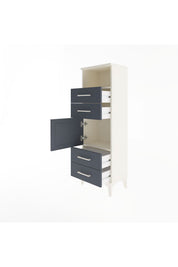 Arges Dolap 2 Raflı 4 Çekmeceli Tek Kapaklı 44x30x134 - S16M060V2A