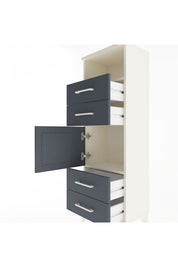 Arges Dolap 2 Raflı 4 Çekmeceli Tek Kapaklı 44x30x134 - S16M060V2A