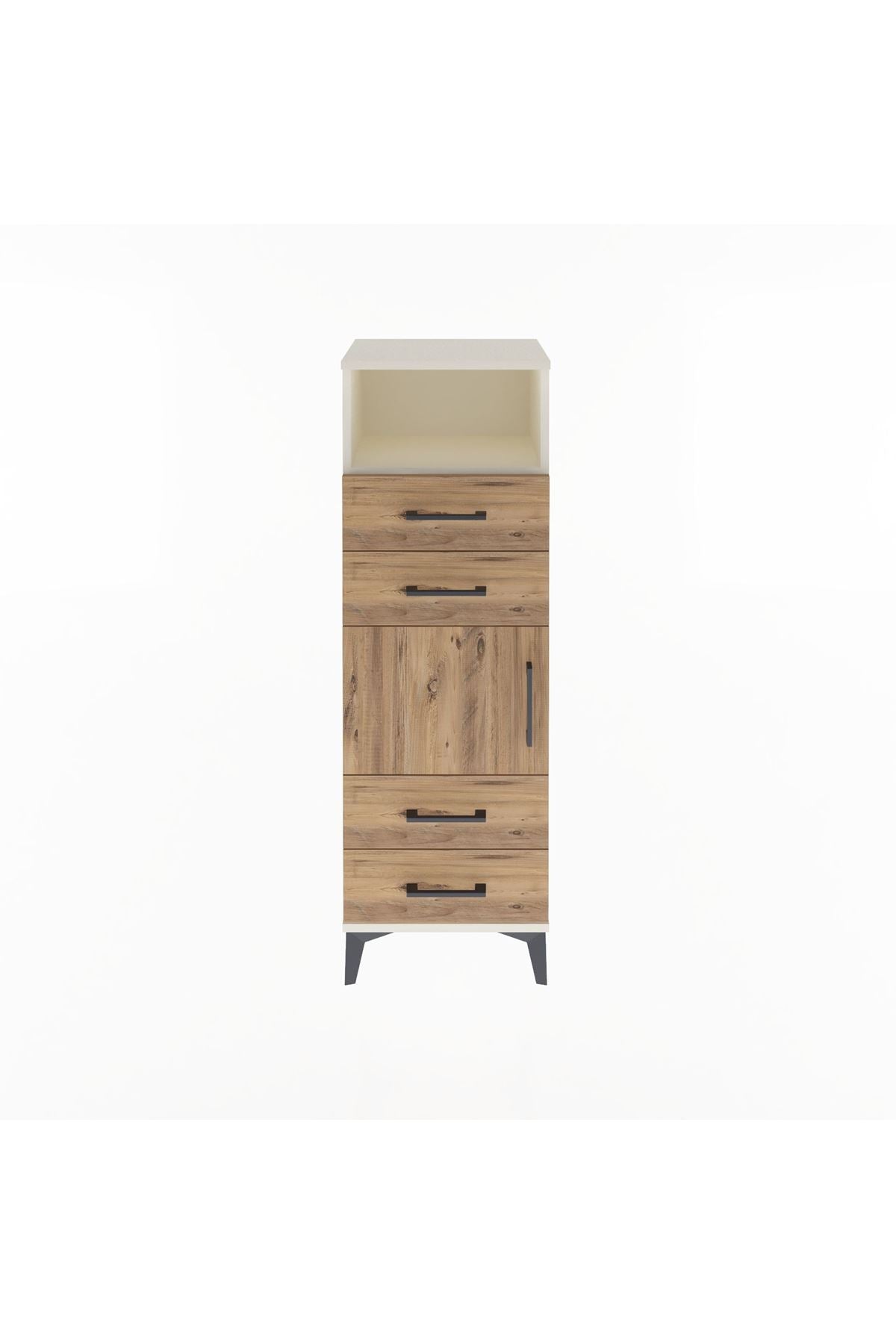 Arges Dolap 2 Raflı 4 Çekmeceli Tek Kapaklı 44x30x134 - S16M060V3A