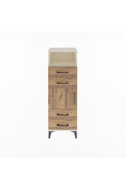 Arges Dolap 2 Raflı 4 Çekmeceli Tek Kapaklı 44x30x134 - S16M060V3A
