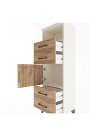 Arges Dolap 2 Raflı 4 Çekmeceli Tek Kapaklı 44x30x134 - S16M060V3A