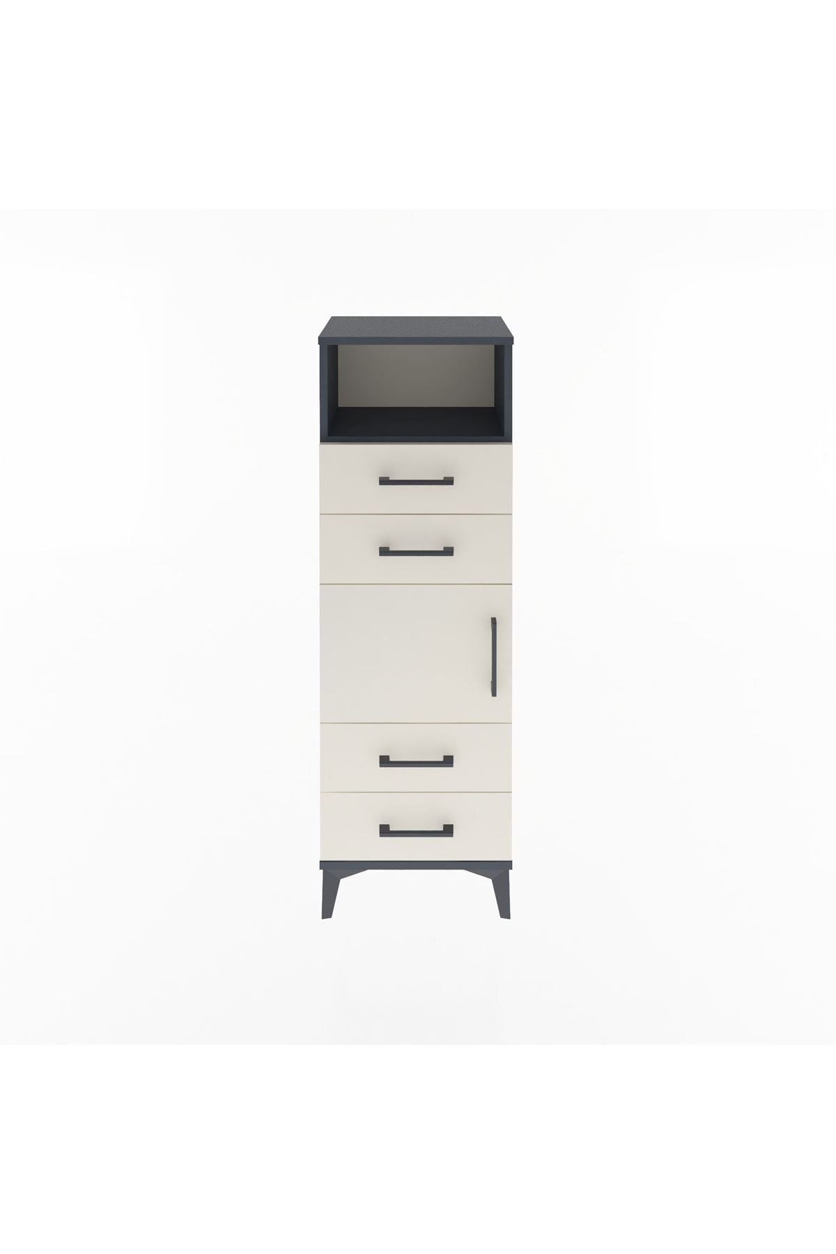Arges Dolap 2 Raflı 4 Çekmeceli Tek Kapaklı 44x30x134 - S16M060V4A