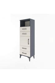 Arges Dolap 2 Raflı 4 Çekmeceli Tek Kapaklı 44x30x134 - S16M060V4A