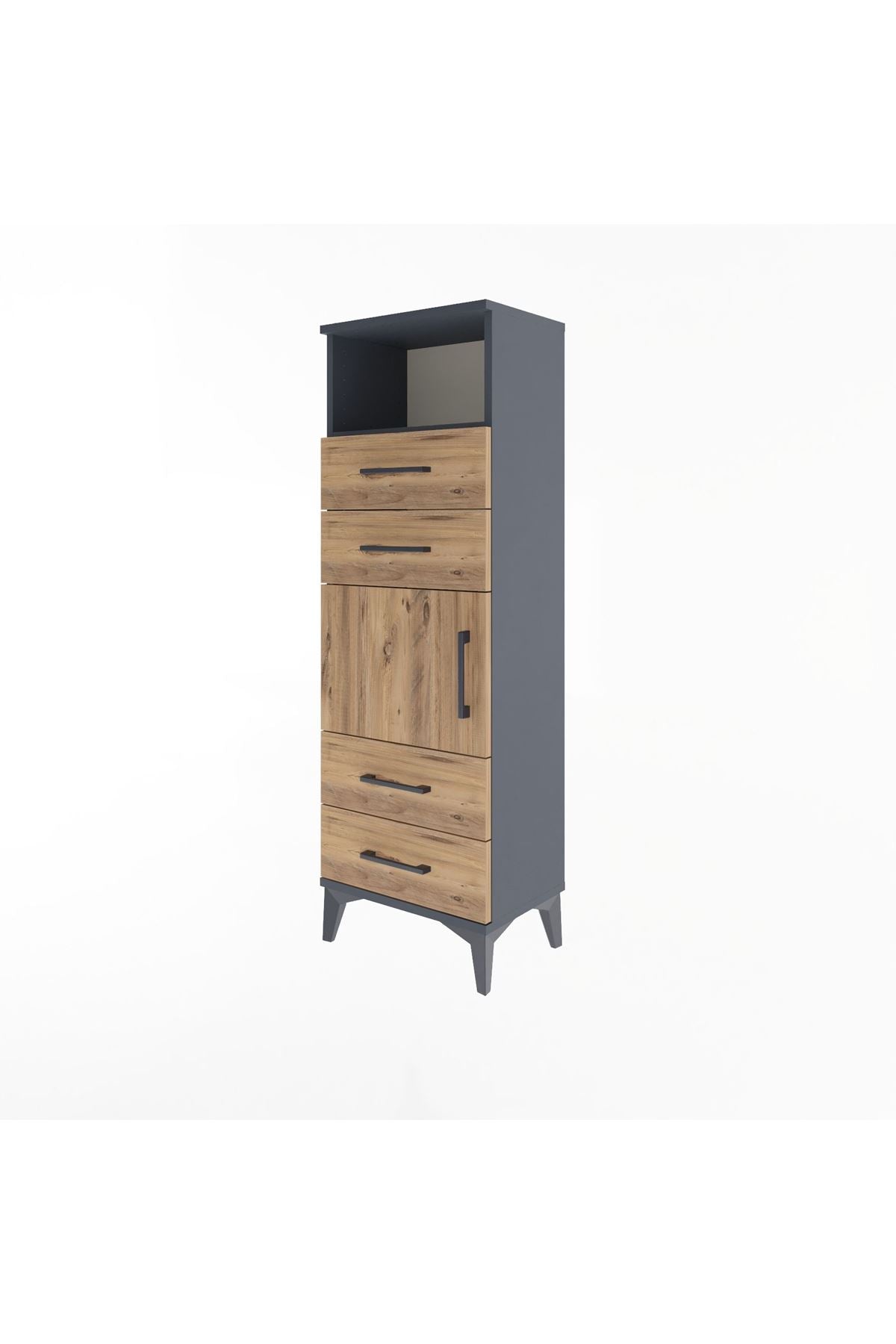Arges Dolap 2 Raflı 4 Çekmeceli Tek Kapaklı 44x30x134 - S16M060V6A