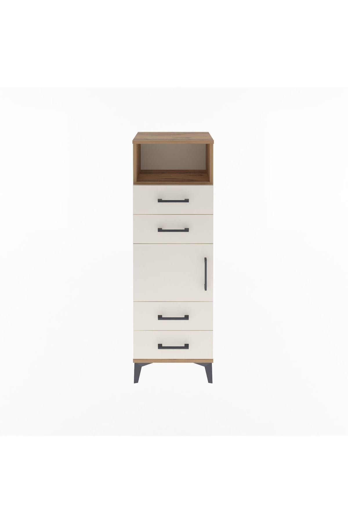 Arges Dolap 2 Raflı 4 Çekmeceli Tek Kapaklı 44x30x134 - S16M060V7A
