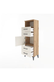 Arges Dolap 2 Raflı 4 Çekmeceli Tek Kapaklı 44x30x134 - S16M060V7A