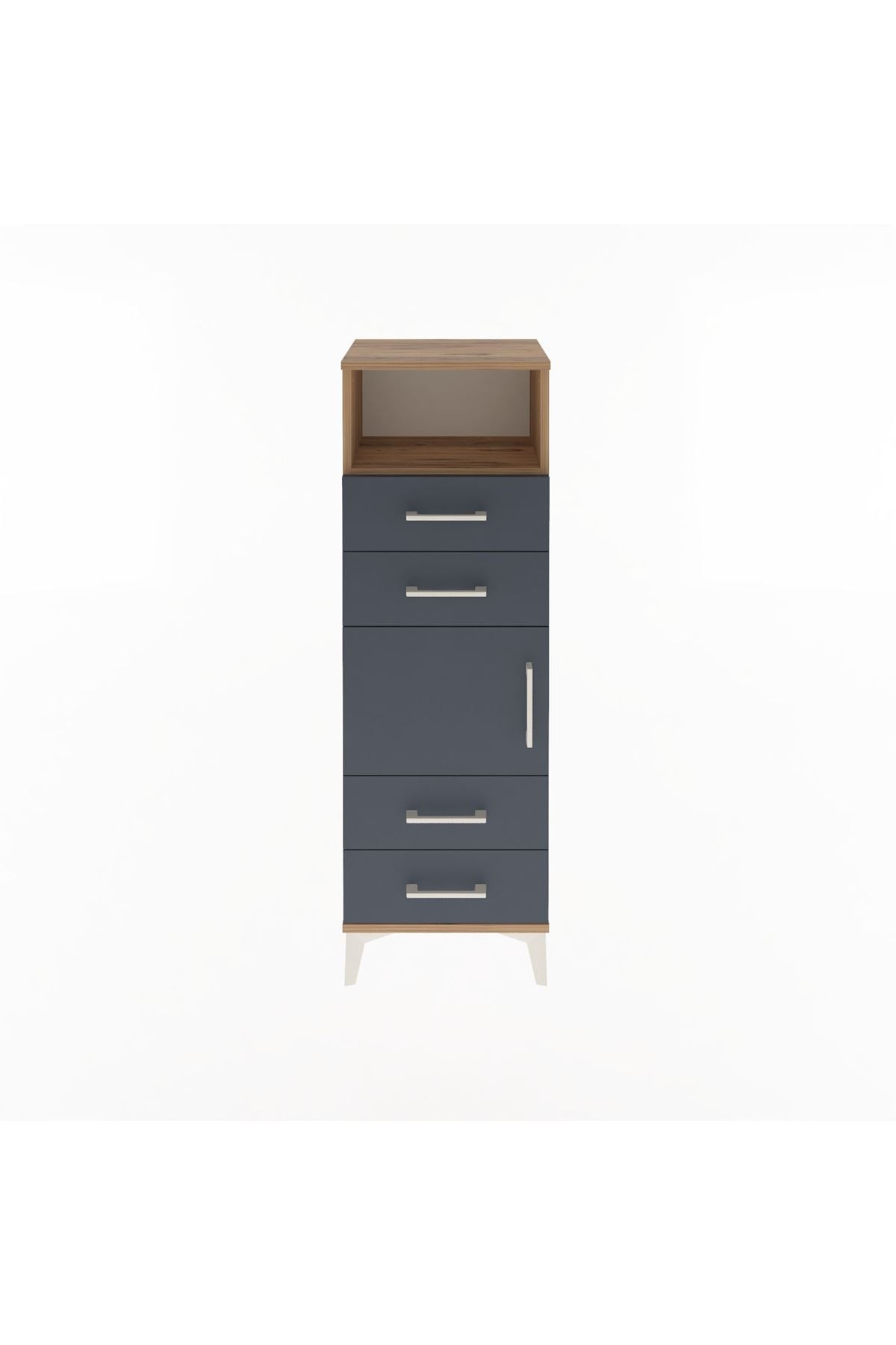 Arges Dolap 2 Raflı 4 Çekmeceli Tek Kapaklı 44x30x134 - S16M060V8A