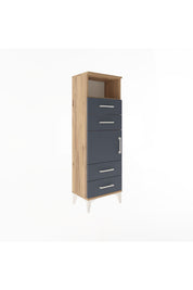 Arges Dolap 2 Raflı 4 Çekmeceli Tek Kapaklı 44x30x134 - S16M060V8A