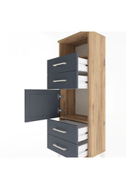 Arges Dolap 2 Raflı 4 Çekmeceli Tek Kapaklı 44x30x134 - S16M060V8A