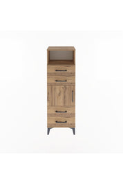 Arges Dolap 2 Raflı 4 Çekmeceli Tek Kapaklı 44x30x134 - S16M060V9A