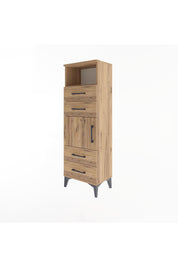 Arges Dolap 2 Raflı 4 Çekmeceli Tek Kapaklı 44x30x134 - S16M060V9A