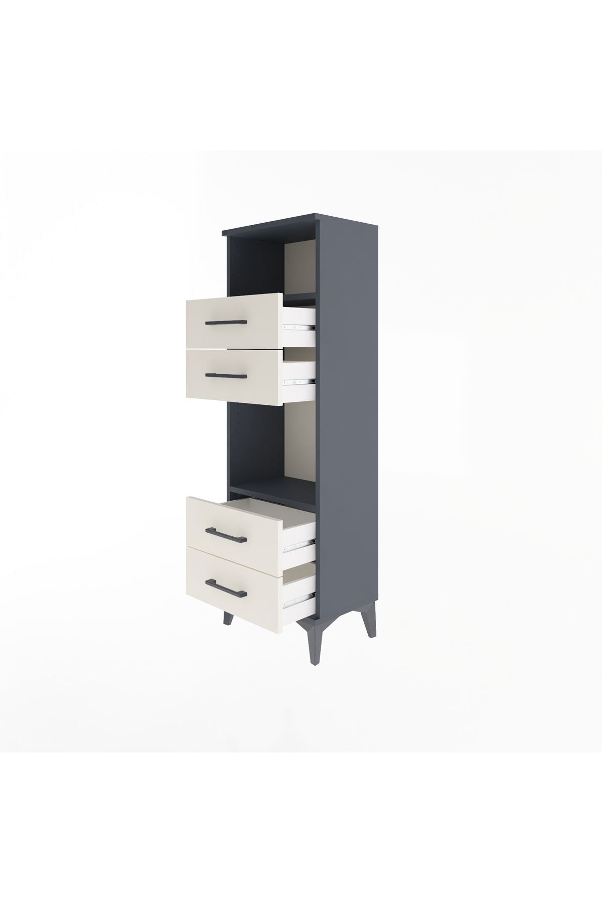 Arges Dolap 2 Raflı 4 Çekmeceli 44x30x134 - S16M061V4A