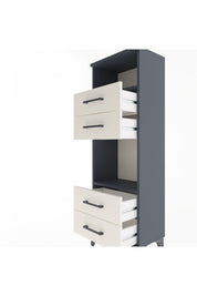 Arges Dolap 2 Raflı 4 Çekmeceli 44x30x134 - S16M061V4A