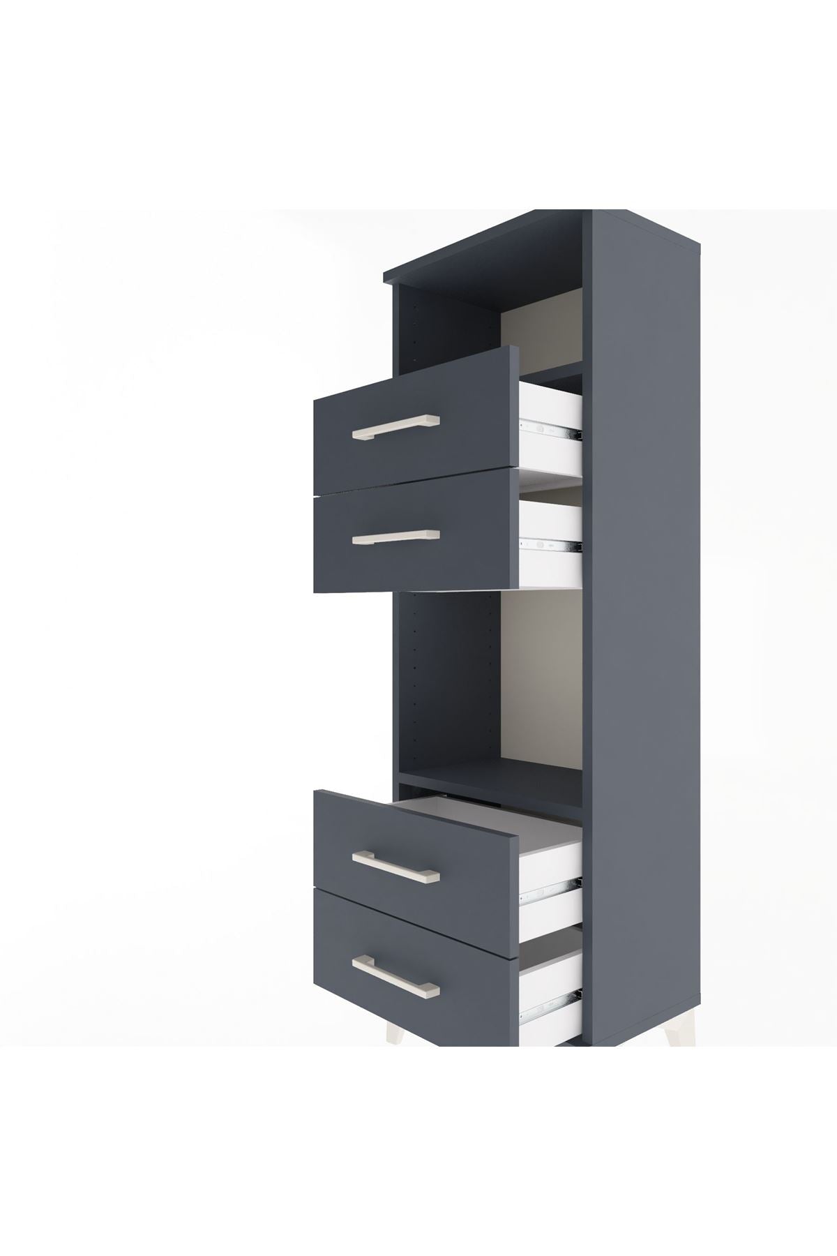 Arges Dolap 2 Raflı 4 Çekmeceli 44x30x134 - S16M061V5A