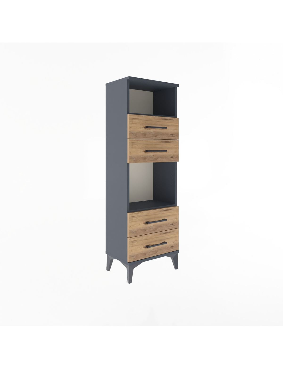Arges Dolap 2 Raflı 4 Çekmeceli 44x30x134 - S16M061V6A