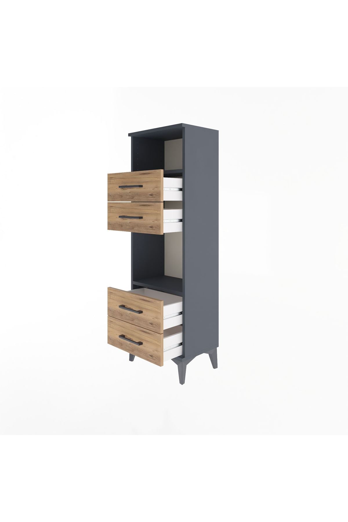Arges Dolap 2 Raflı 4 Çekmeceli 44x30x134 - S16M061V6A