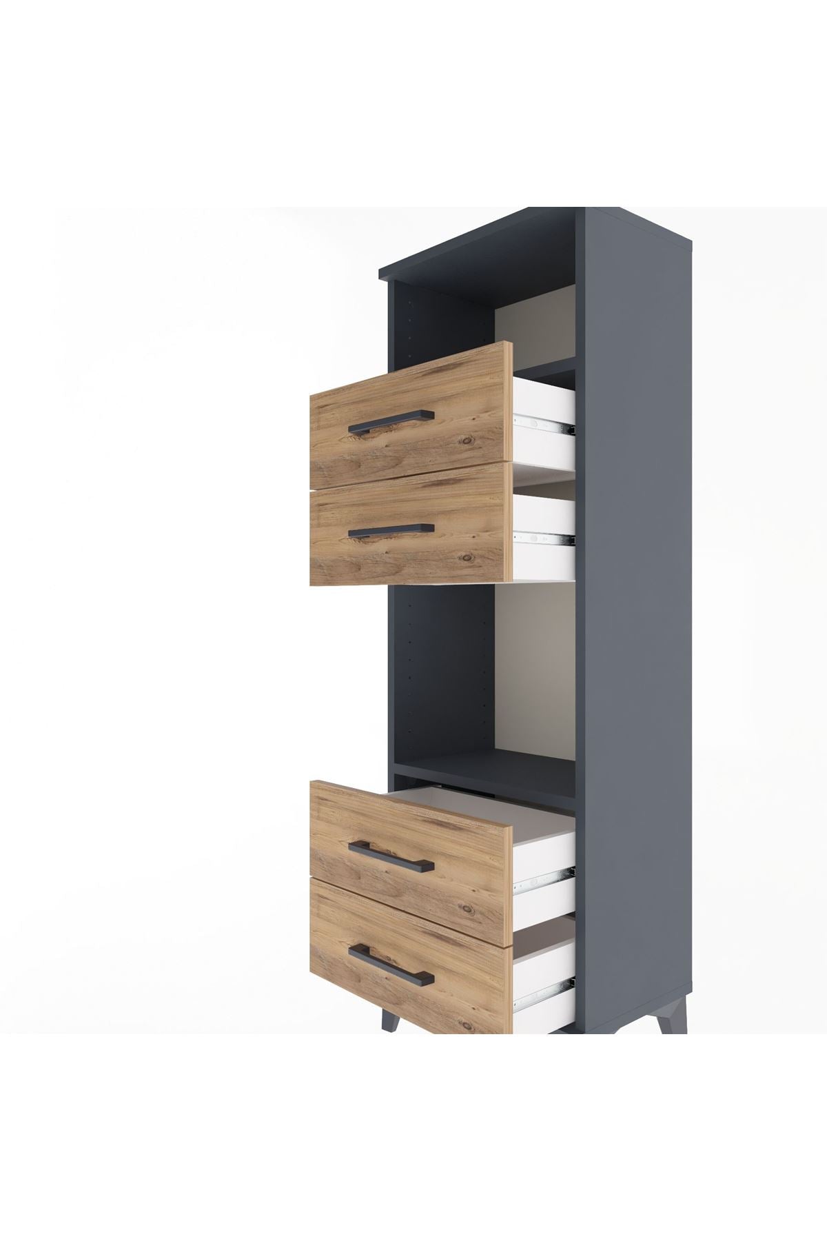 Arges Dolap 2 Raflı 4 Çekmeceli 44x30x134 - S16M061V6A