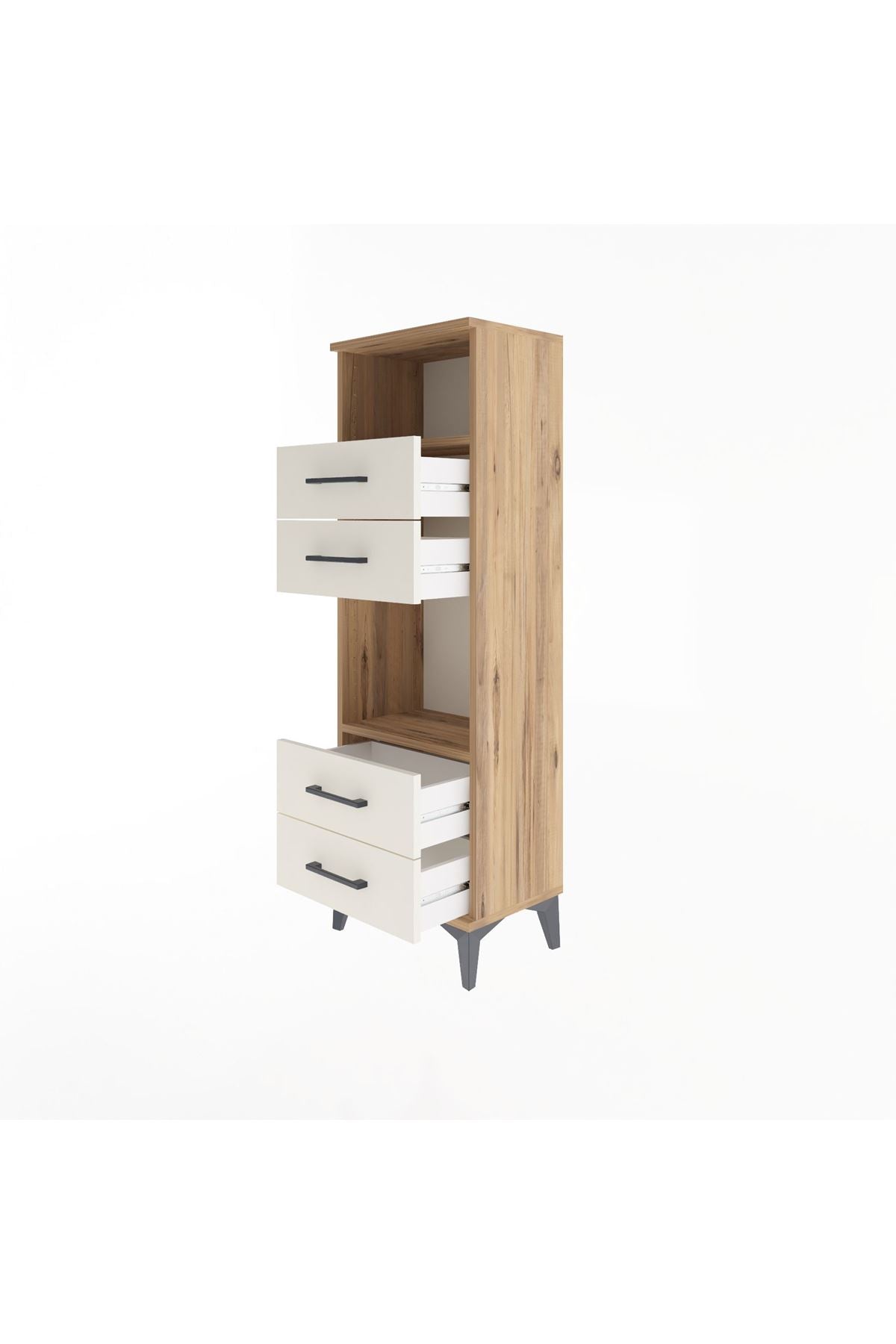 Arges Dolap 2 Raflı 4 Çekmeceli 44x30x134 - S16M061V7A