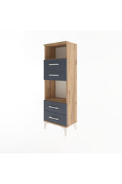 Arges Dolap 2 Raflı 4 Çekmeceli 44x30x134 - S16M061V8A
