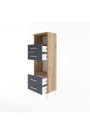 Arges Dolap 2 Raflı 4 Çekmeceli 44x30x134 - S16M061V8A