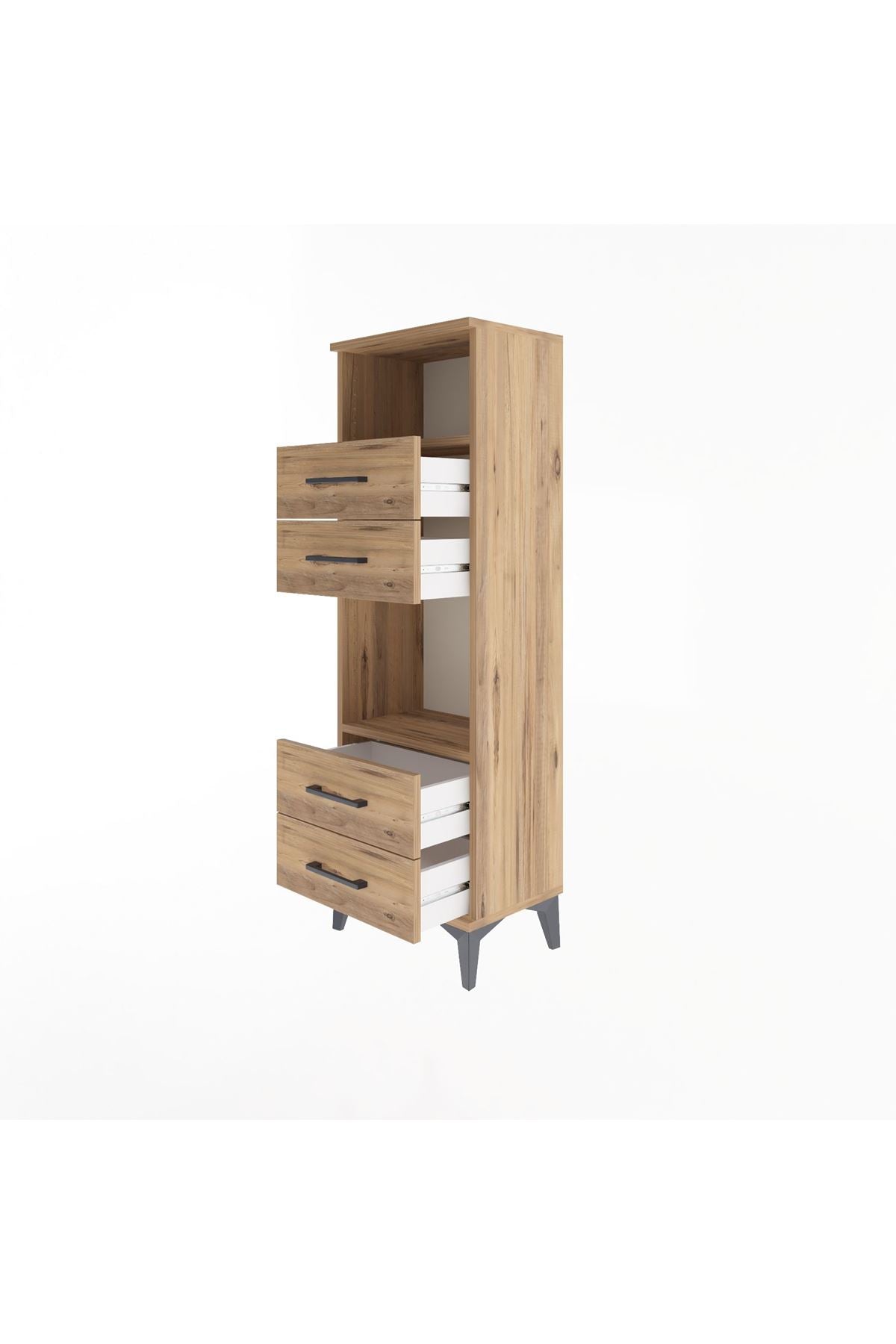 Arges Dolap 2 Raflı 4 Çekmeceli 44x30x134 - S16M061V9A