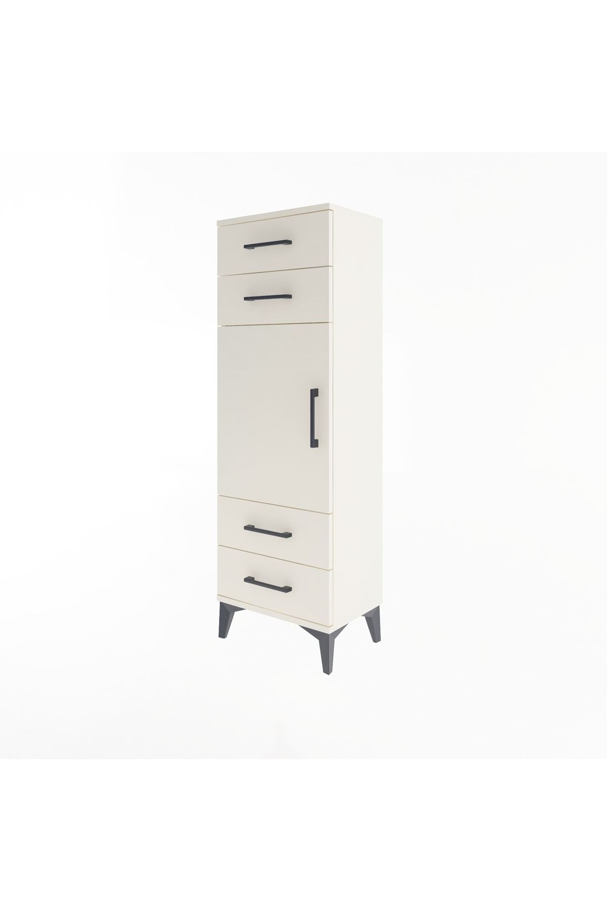 Arges Dolap 2 Raflı 4 Çekmeceli Tek Kapaklı 44x30x134 - S16M062V1A