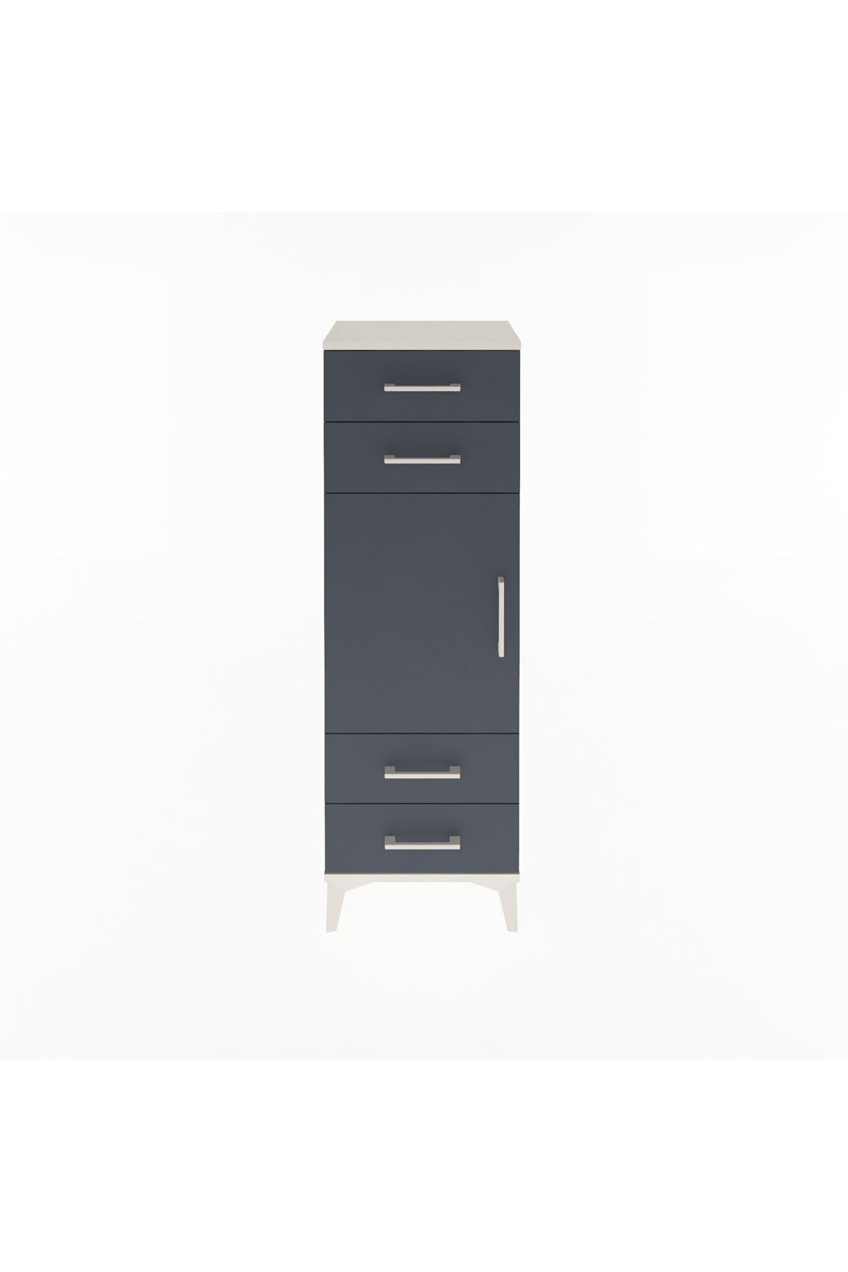 Arges Dolap 2 Raflı 4 Çekmeceli Tek Kapaklı 44x30x134 - S16M062V2A