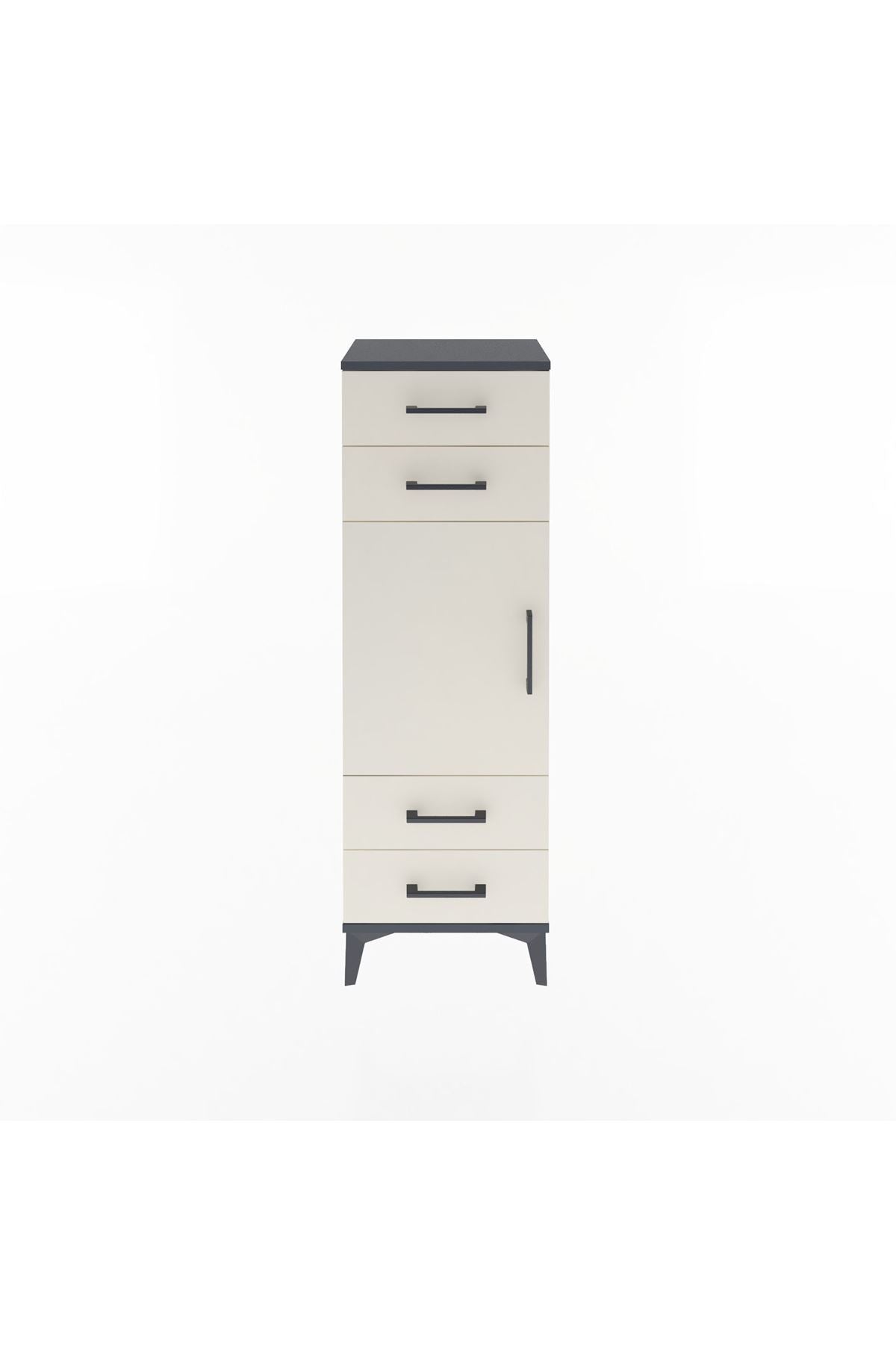 Arges Dolap 2 Raflı 4 Çekmeceli Tek Kapaklı 44x30x134 - S16M062V4A