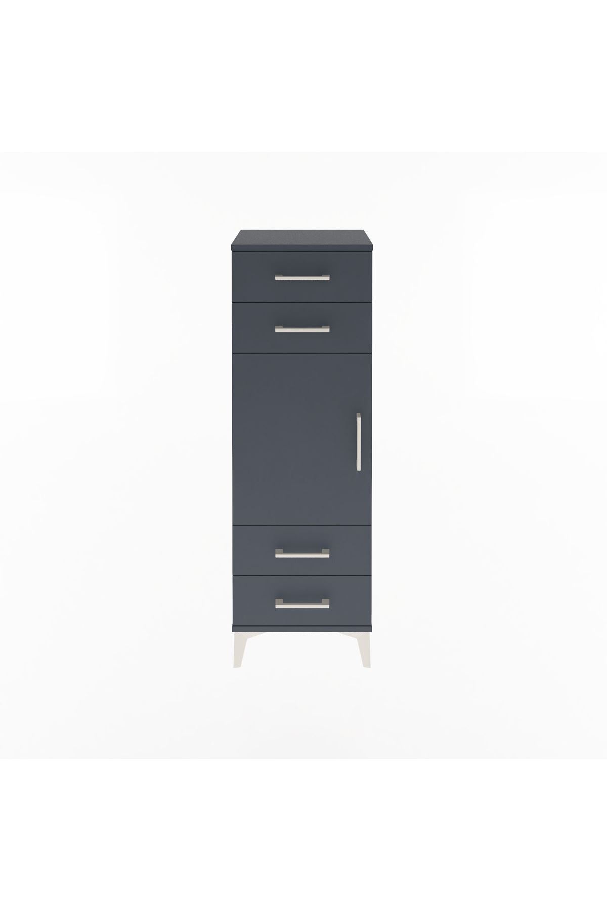 Arges Dolap 2 Raflı 4 Çekmeceli Tek Kapaklı 44x30x134 - S16M062V5A