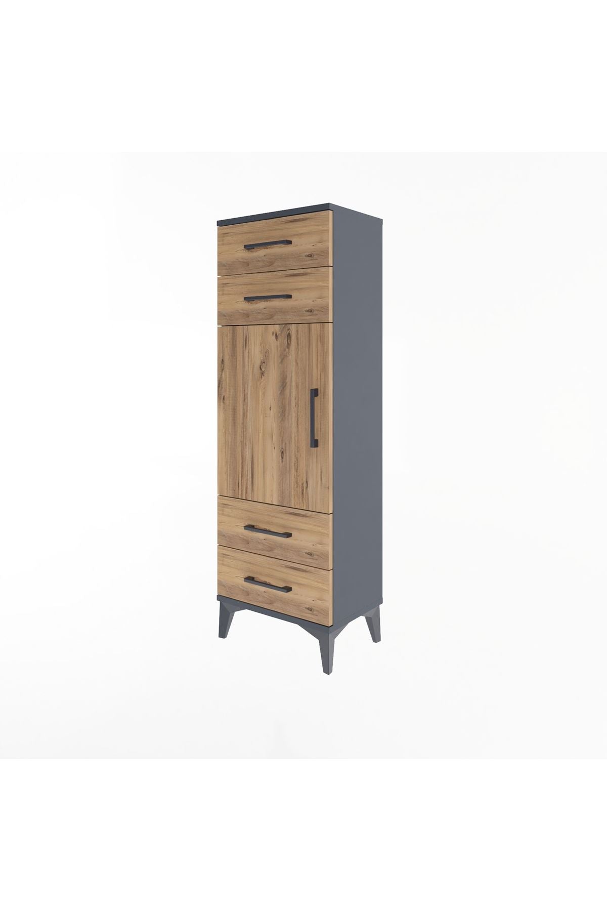 Arges Dolap 2 Raflı 4 Çekmeceli Tek Kapaklı 44x30x134 - S16M062V6A
