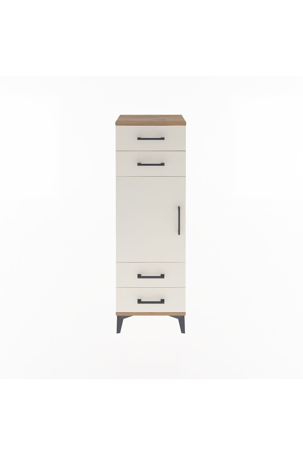 Arges Dolap 2 Raflı 4 Çekmeceli Tek Kapaklı 44x30x134 - S16M062V7A