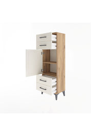 Arges Dolap 2 Raflı 4 Çekmeceli Tek Kapaklı 44x30x134 - S16M062V7A